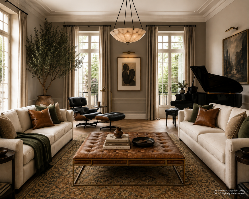 Decur Leather Ottoman