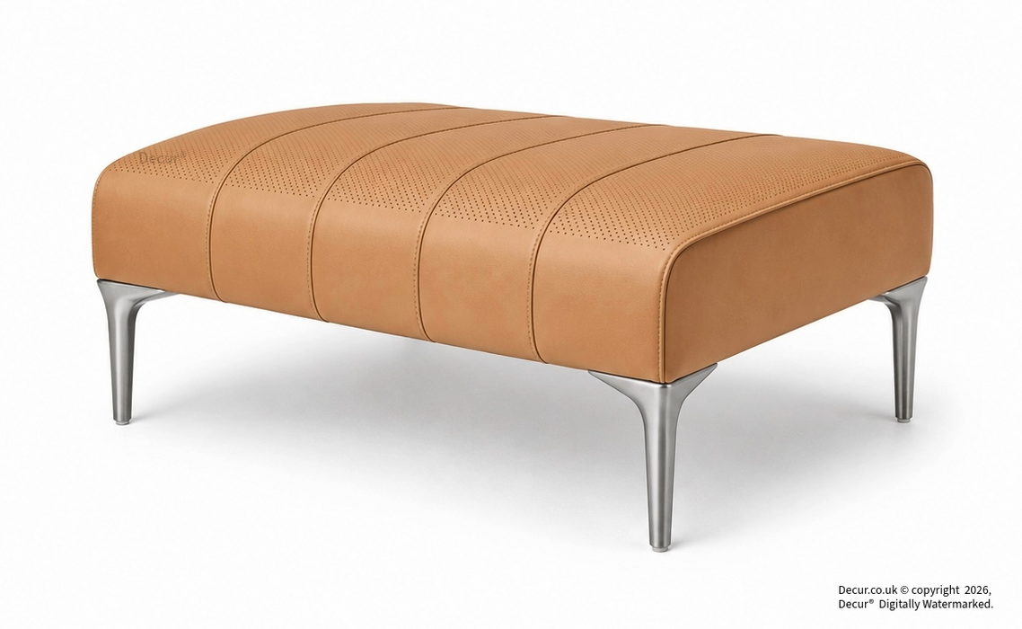 Le Mans Leather Footstool