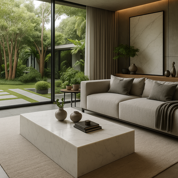 Bespoke Quartz Plinth Coffee Table