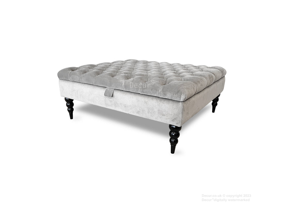 Tiffany Buttoned Footstool Large - All Fabrics & Colours