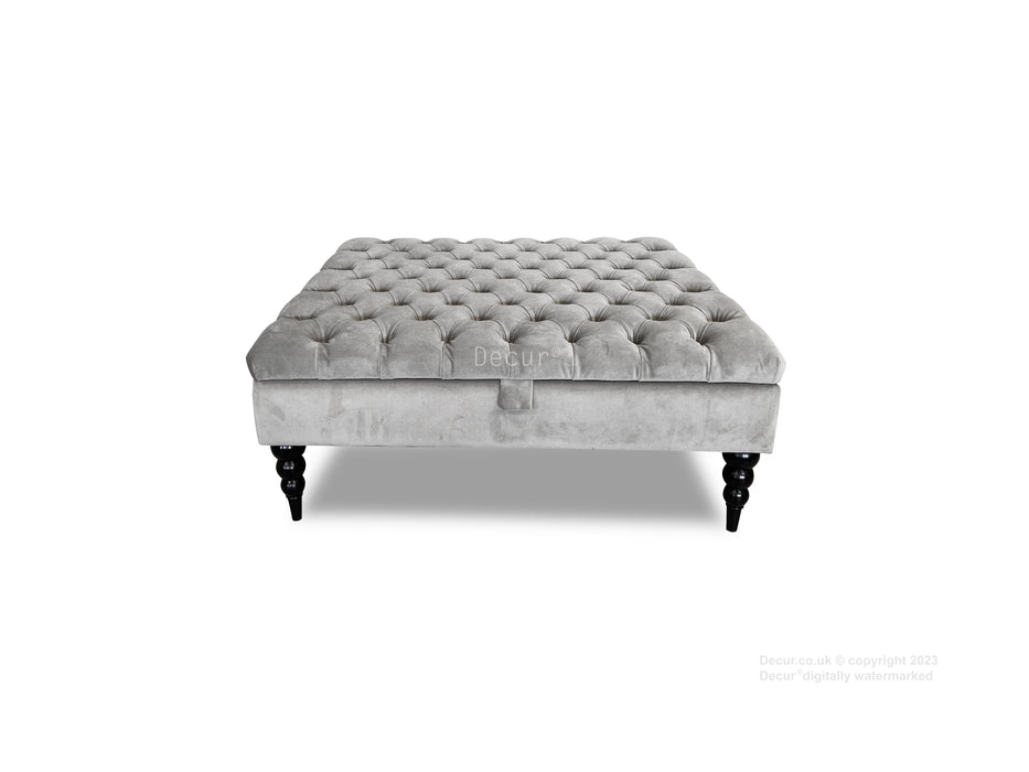 Tiffany Buttoned Footstool Large - All Fabrics & Colours