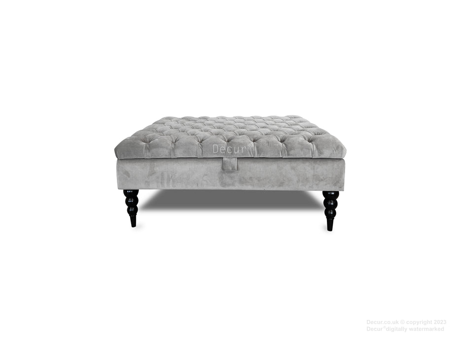 Tiffany Buttoned Footstool Large - All Fabrics & Colours