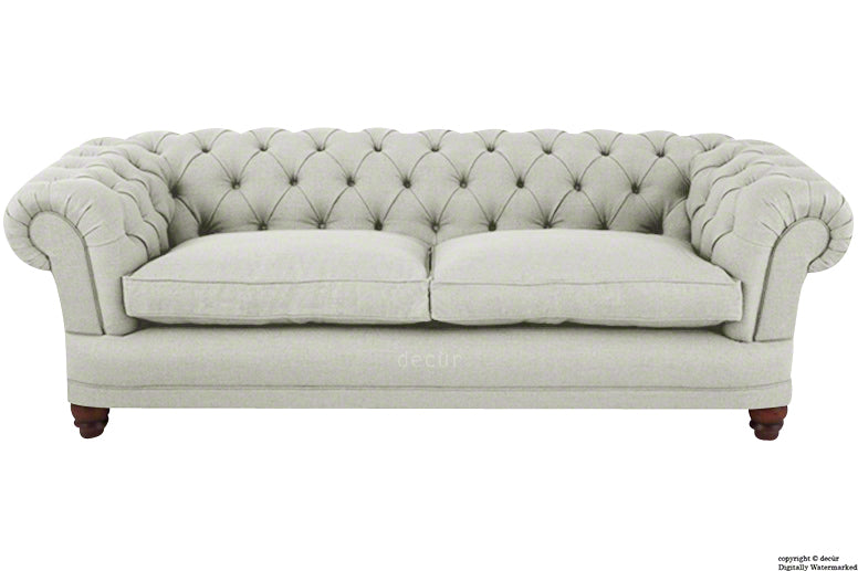 Abbotsford Linen Chesterfield Sofa - Natural