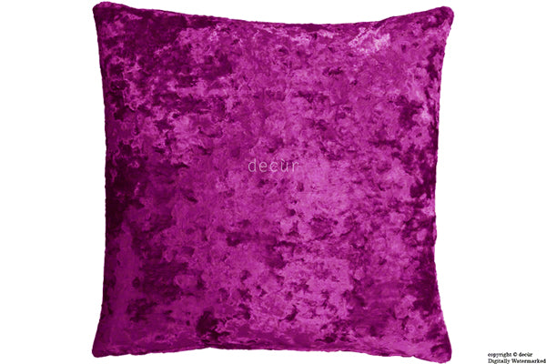 London Crushed Velvet Cushion - Glamour