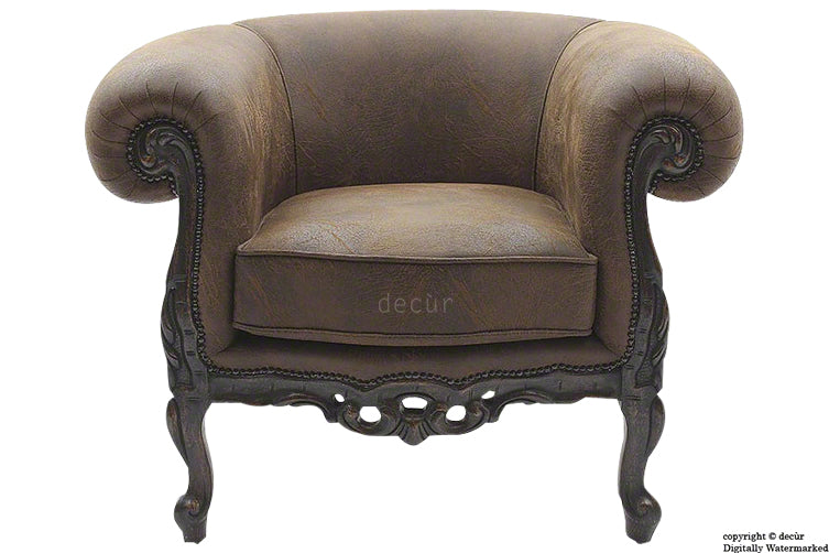 Baroque Arm Chair - Brown