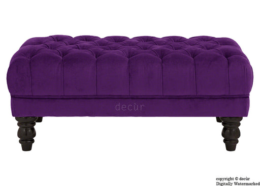 Purple on sale velvet footstool