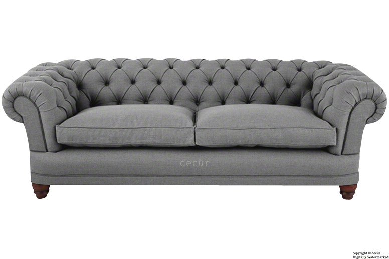 Abbotsford Linen Chesterfield Sofa - Grey