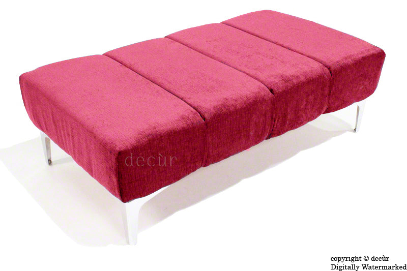 Abi Footstool - Pink with Optional Storage