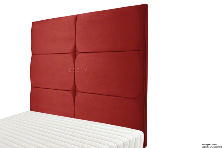 Bardi Wall High Velvet Headboard - Red