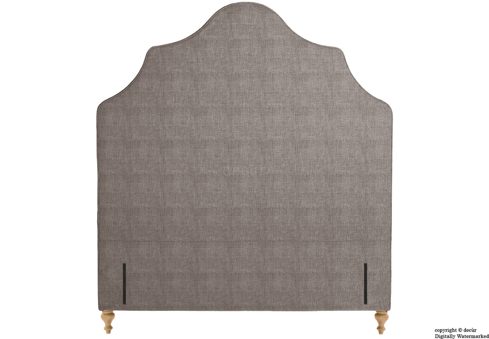 Elizabeth Floor Standing Headboard On Turned Wooden Legs - Slate