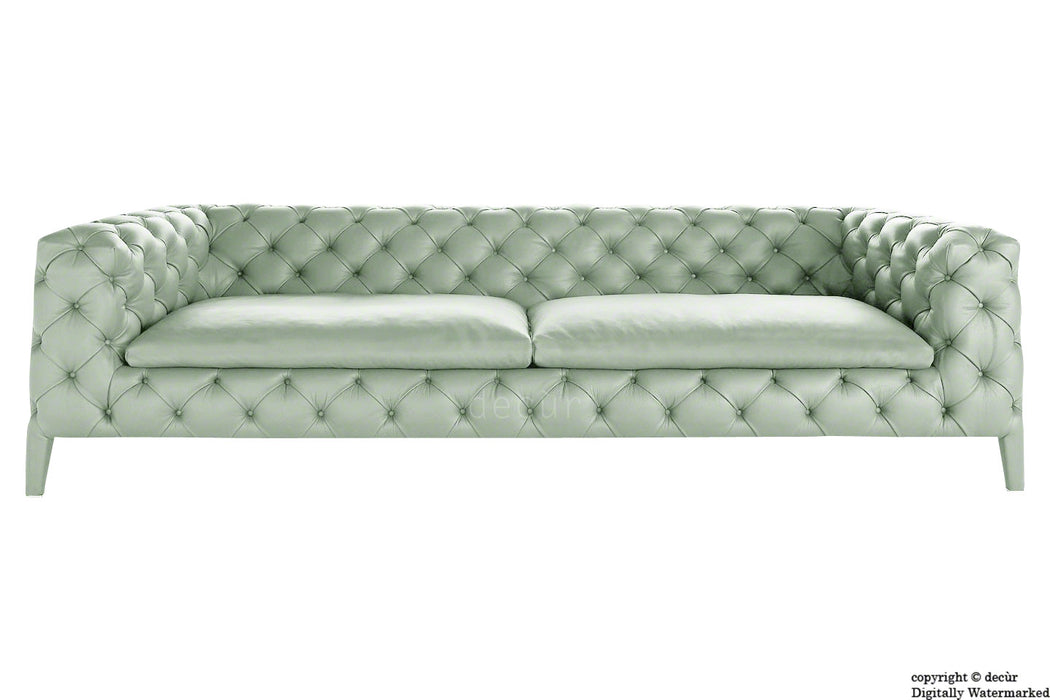 Rochester Leather Chesterfield Sofa - Clover Leaf