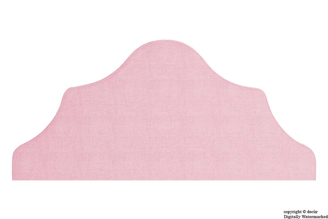 Elizabeth Divan Mounted Linen Headboard - Pink