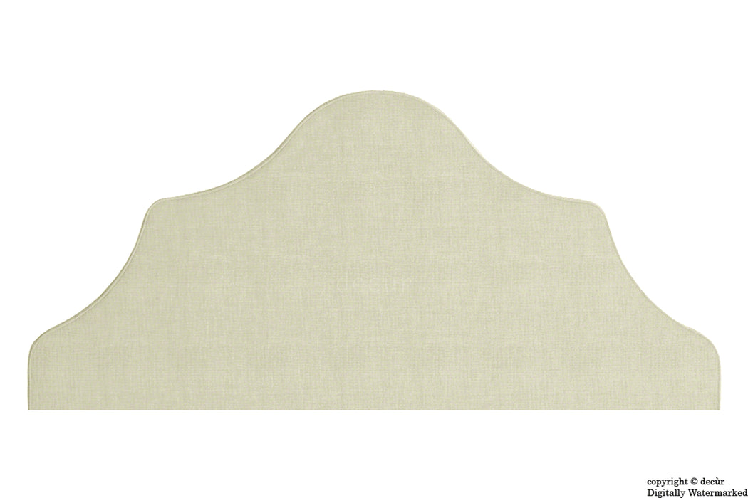 Elizabeth Divan Mounted Linen Headboard - Cream