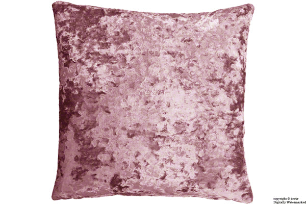London Crushed Velvet Cushion - Blush