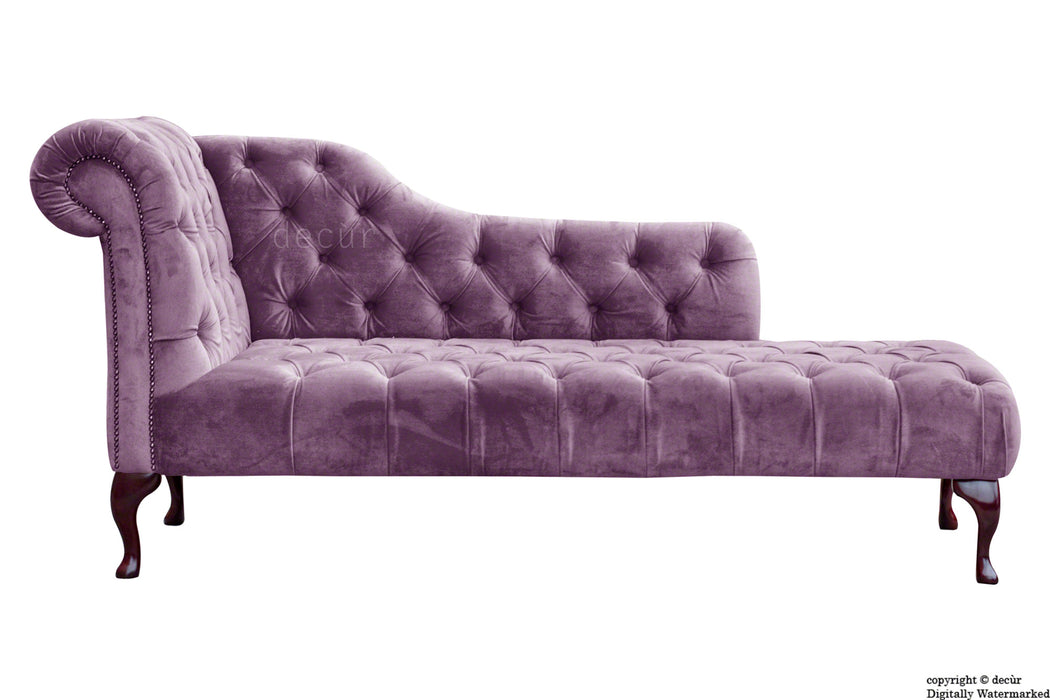 Paloma Velvet Chaise Lounge - Lavender