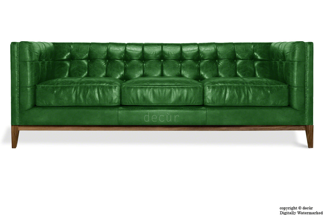 Mayfair Leather Sofa - Green