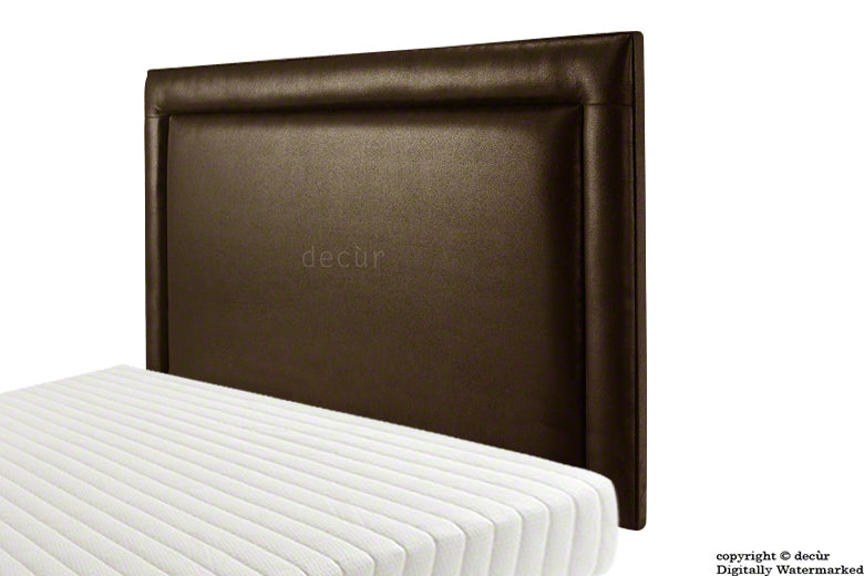 Marcella Wall High Faux Leather Headboard - Brown