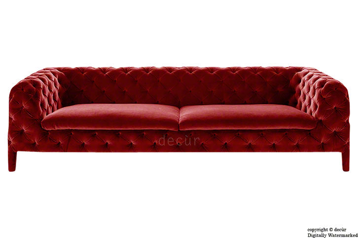 Rochester Chesterfield Velvet Sofa - Red