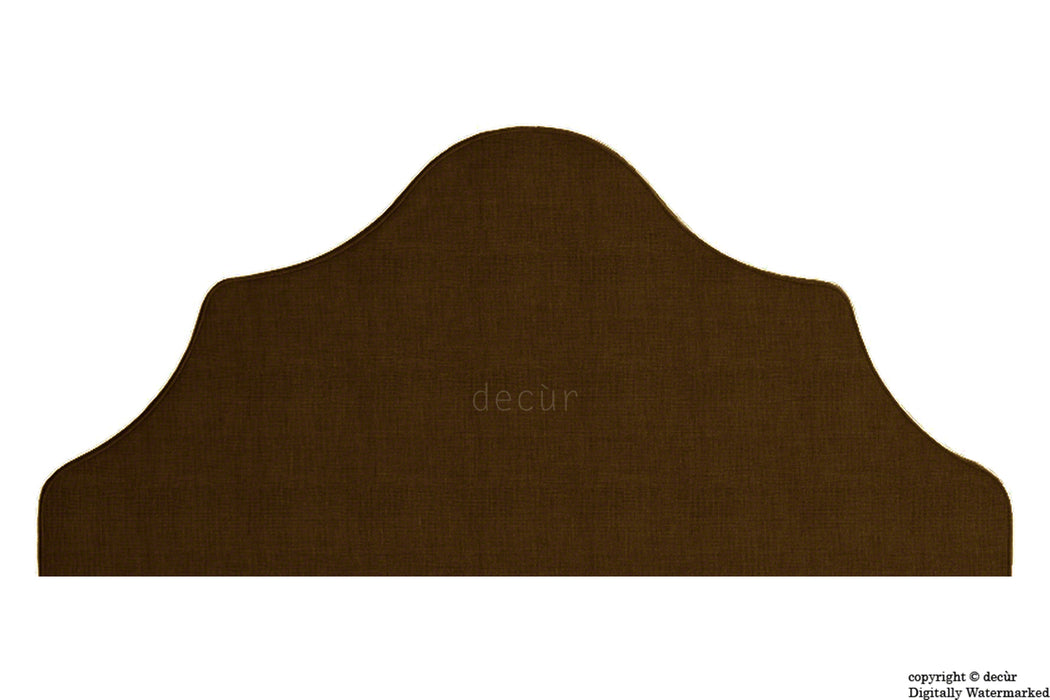 Elizabeth Divan Mounted Linen Headboard - Brown