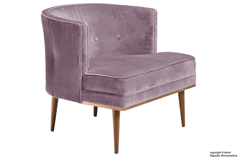 Tomas Scandinavian Velvet Arm Chair - Lavender