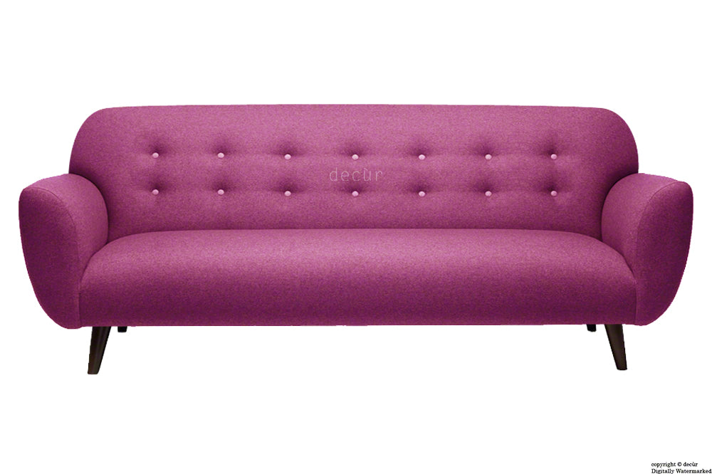 The Tomas Linen Sofa - Fuchsia