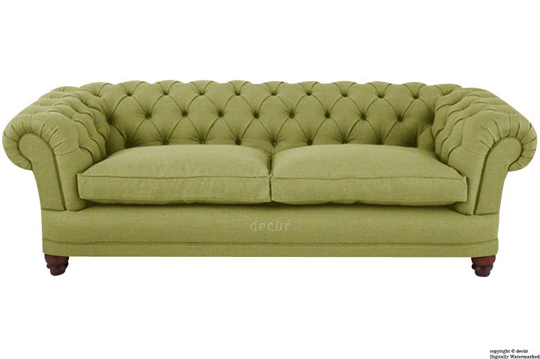 Abbotsford Linen Chesterfield Sofa - Apple