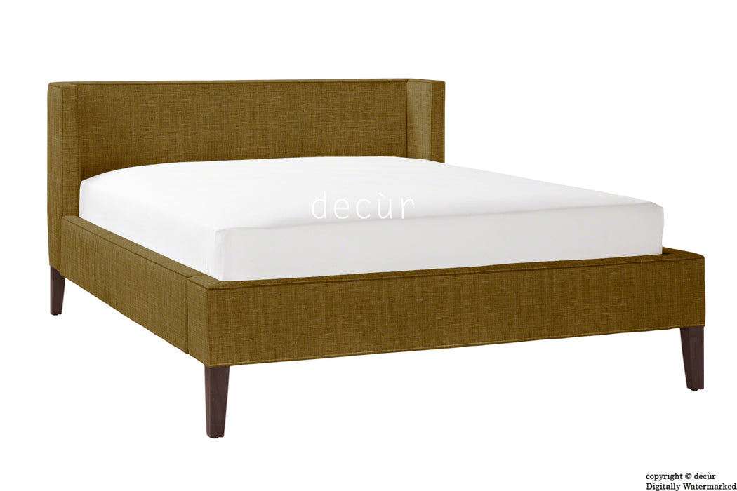 Banbury Linen Upholstered Bed - Coffee