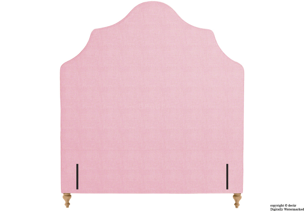 Elizabeth Floor Standing Headboard On Turned Wooden Legs - Pink