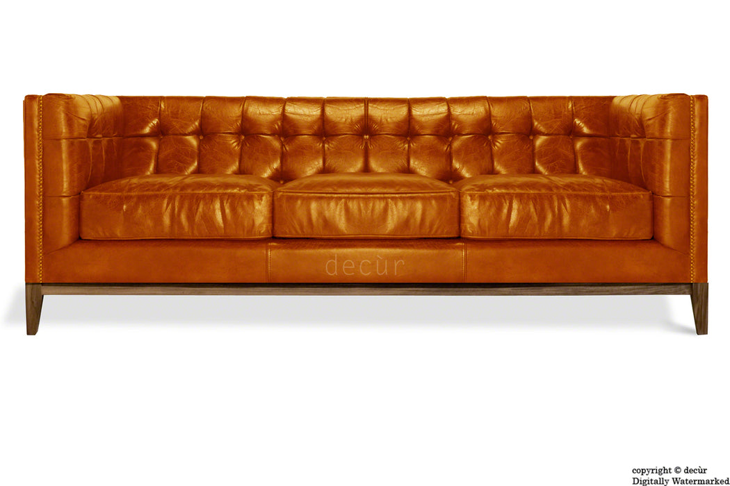 Mayfair Leather Sofa - Outback Tan