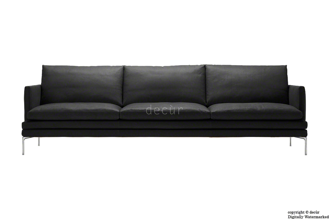 Notting Hill Leather Sofa - Black