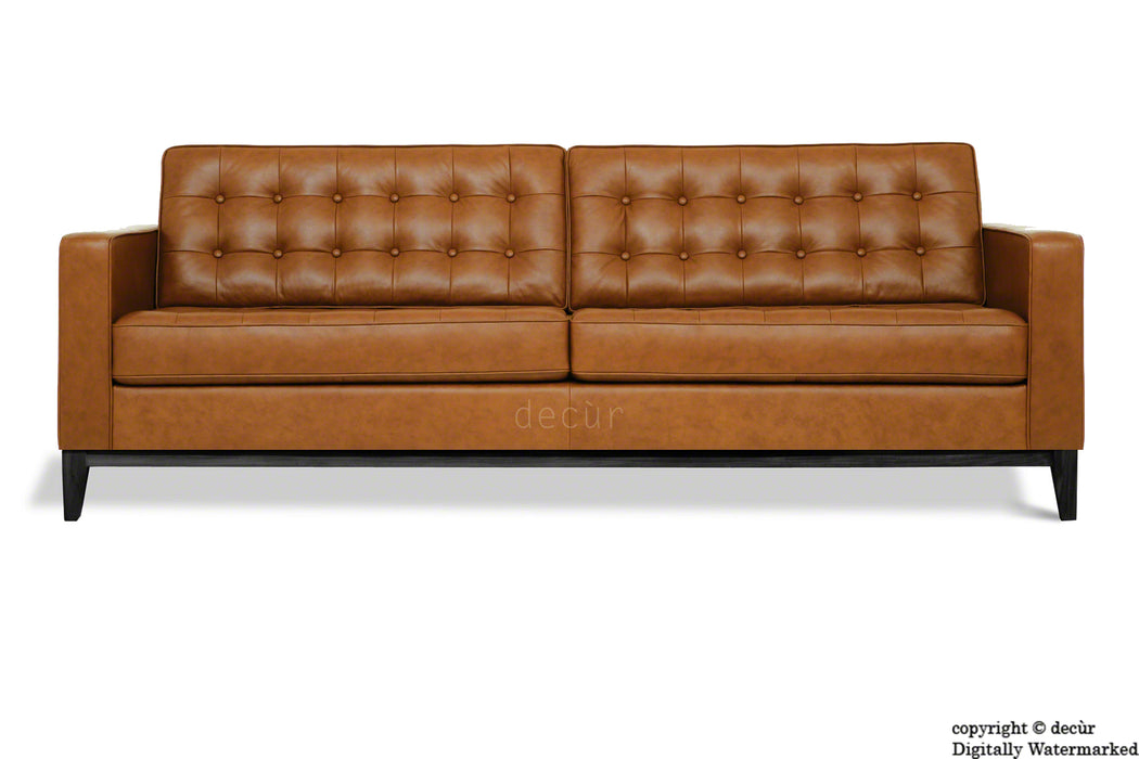 Jasper Leather Sofa - Tan
