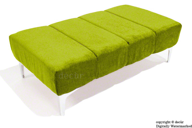 Abi Footstool - Olive Green with Optional Storage