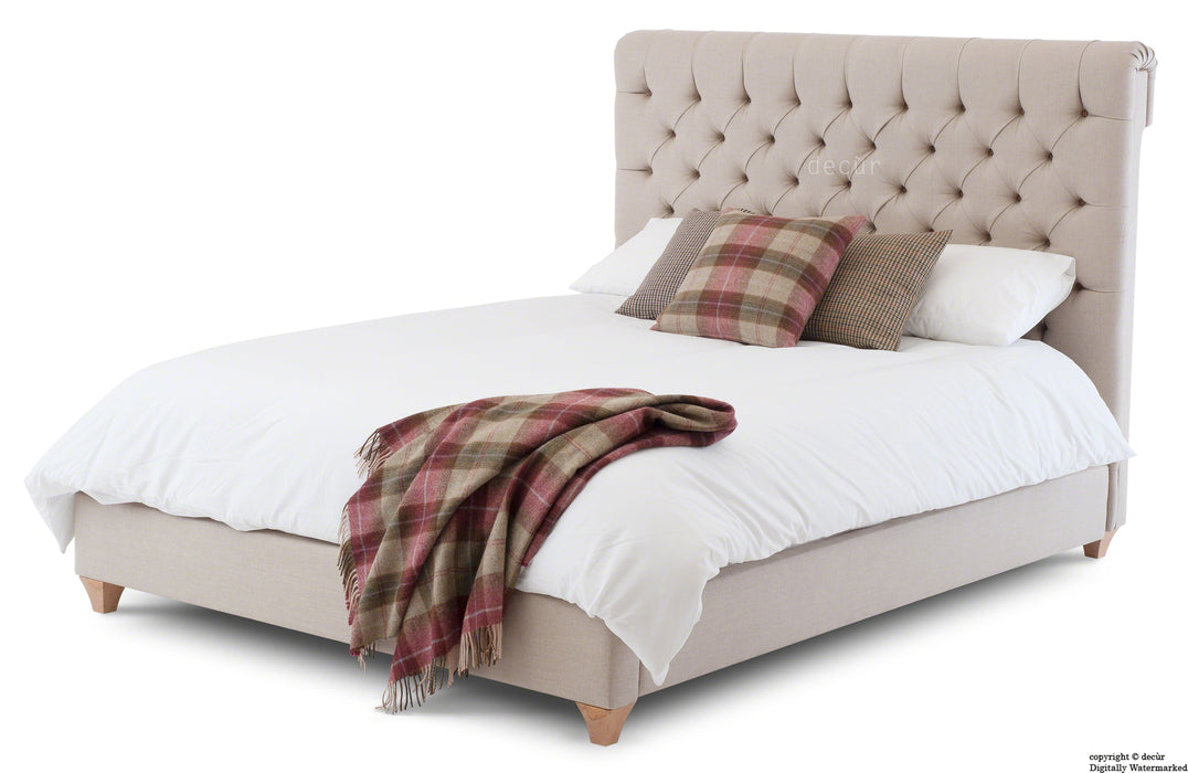 Richmond Linen Deep Buttoned Bed - Linen
