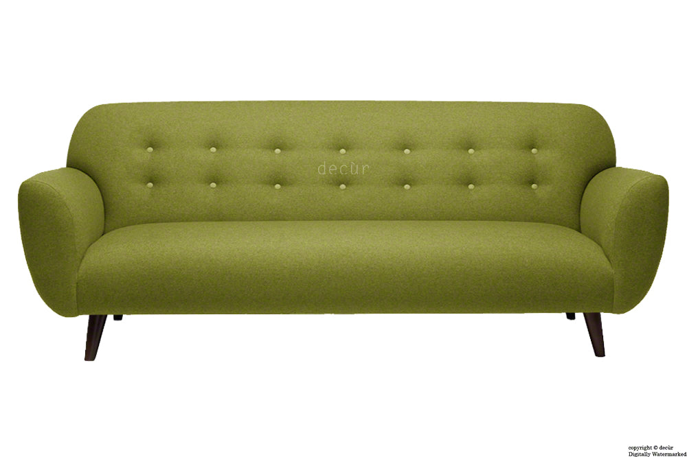 The Tomas Linen Sofa - Olive