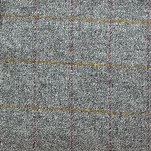 Harris Tweed Huntsman Check Fabric - Slate Grey