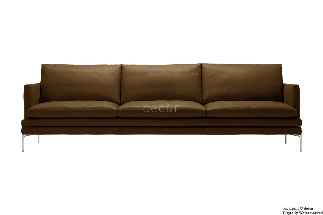Notting Hill Leather Sofa - Chocolate
