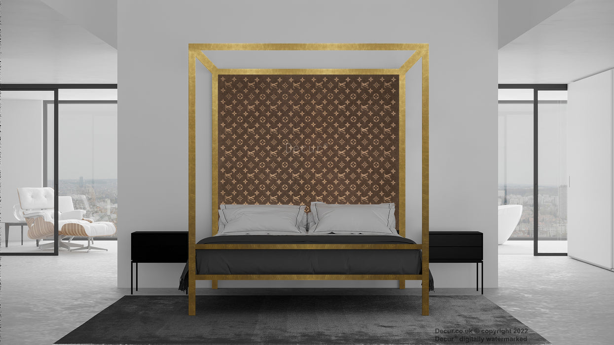 Designer Four Poster Bed - In 24 Carat Gold Leaf