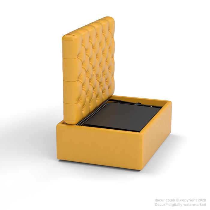 Decur Footstool / Ottoman Folding Bed in a Box - Yellow