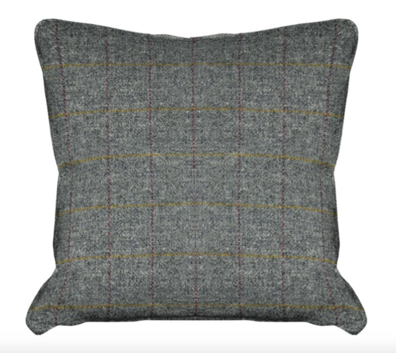 Harris Tweed Huntsman Check Cushion - Slate Grey