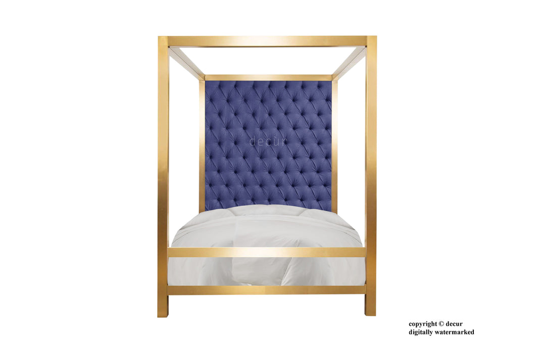 London Four Poster Bed - In Brass or Nickel