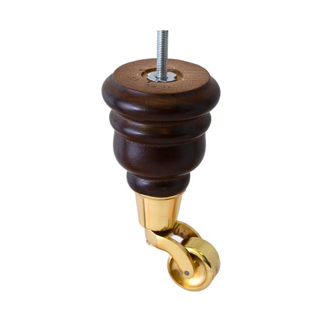 Wooden Brass Castor Leg WF0114M-SB