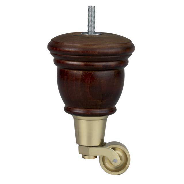 Wooden Brass Castor Leg WF0286M-SB