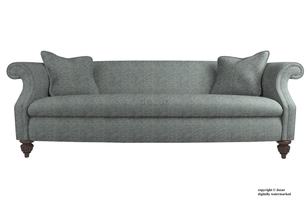 William Harris Tweed Herringbone Sofa - Slate
