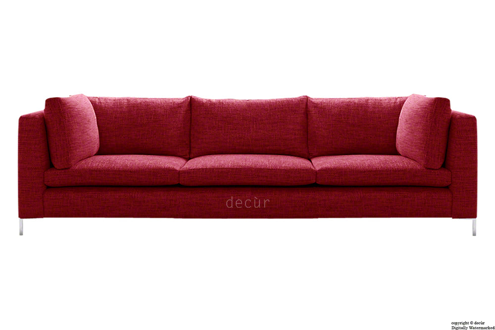 Olivia Linen Sofa - Red