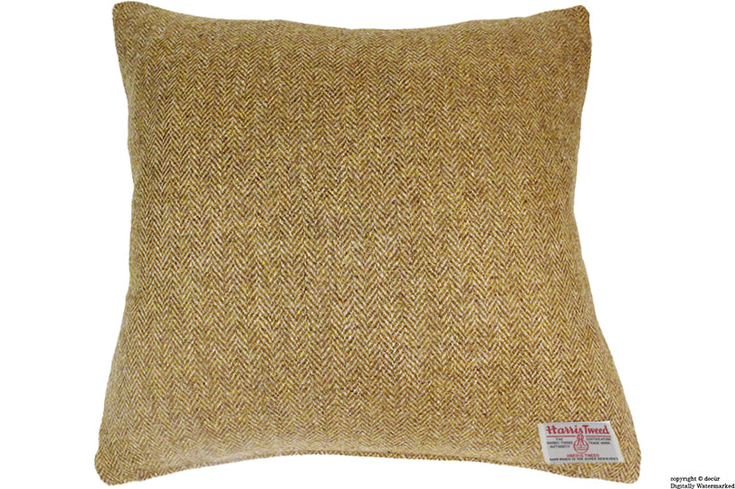 Harris Tweed Herringbone Cushion - Winter Wheat 55 CM