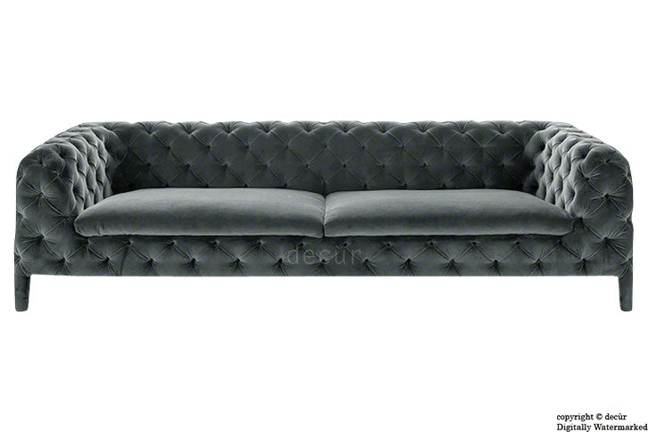 Rochester Chesterfield Velvet Sofa - Slate