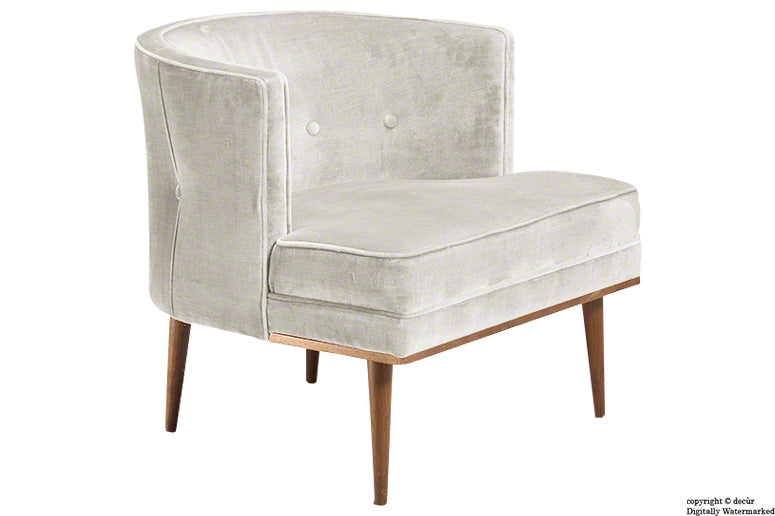Tomas Scandinavian Velvet Arm Chair - Cream