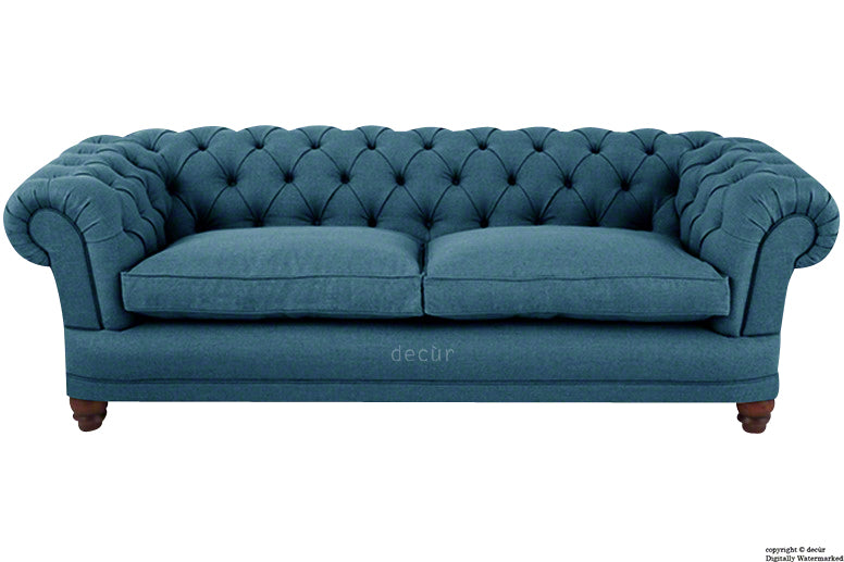 Abbotsford Linen Chesterfield Sofa - Denim