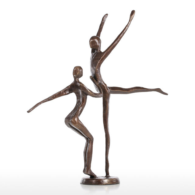 Tooarts Double Dance Figurines Modern Bronze Sculpture Statuette Home Decor Art Gift Mini Statue Home Decoration Accessories