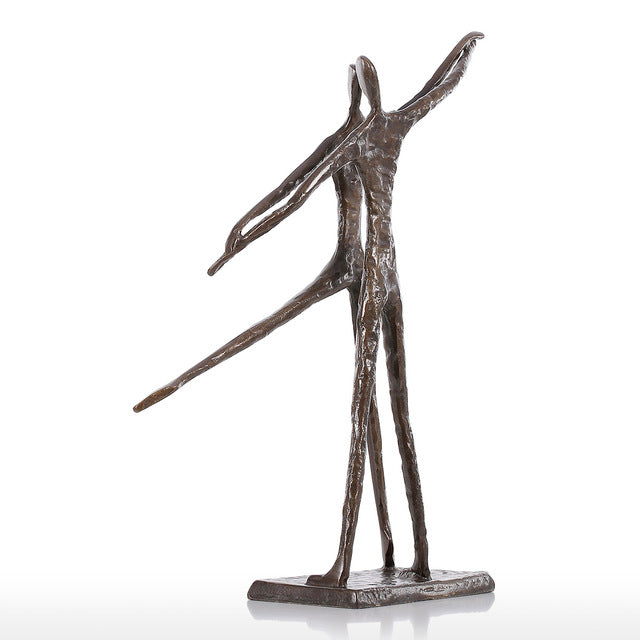 Tooarts  Double dance 1 Modern Dance Bronze Sculpture Metal Sculpture Home Decor Art Gift Figurines Home Decoration Accessories